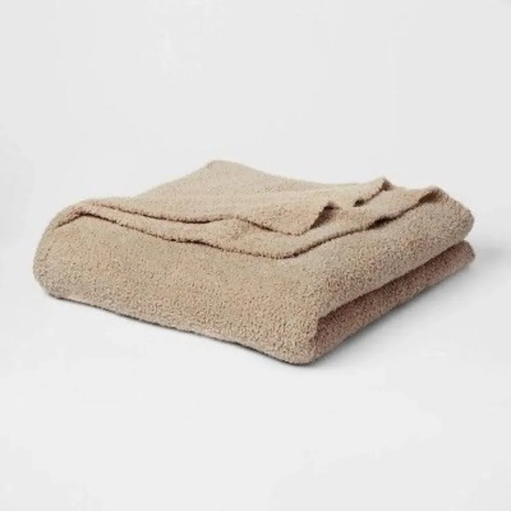Threshold - Full/Queen Cozy Chenille Bed Blanket True Khaki -  Khaki